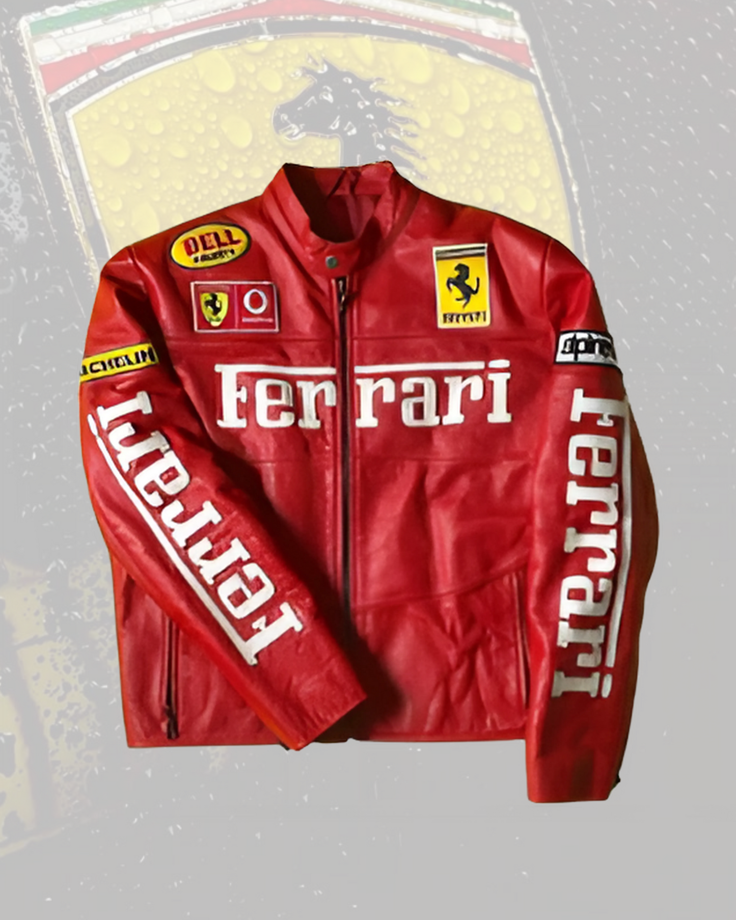 Red Ferrari Performance Leather Jacket - Luxury Apparel