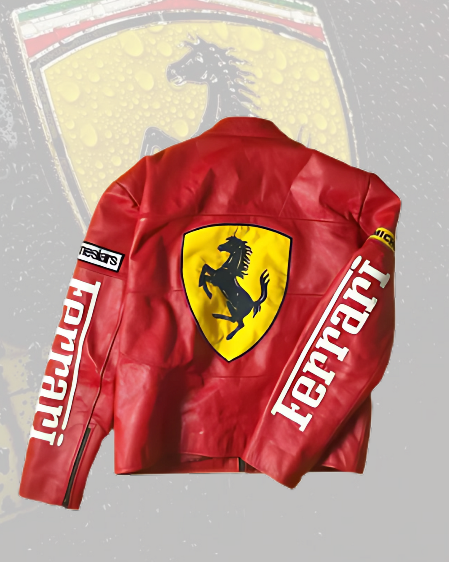Red Ferrari Performance Leather Jacket - Luxury Apparel