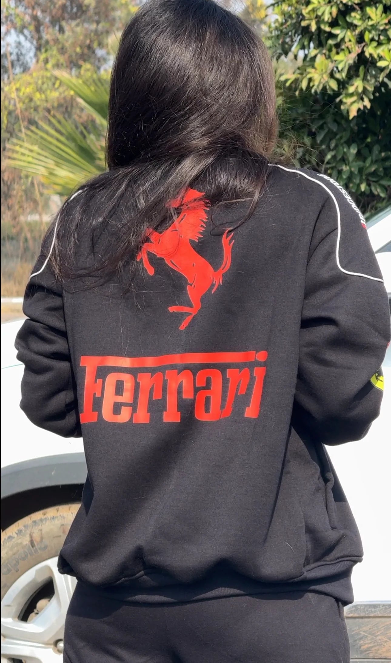 Black Ferrari F1 Jacket Vintage For Women | Rare Racing Icon Formula 1 Collectible