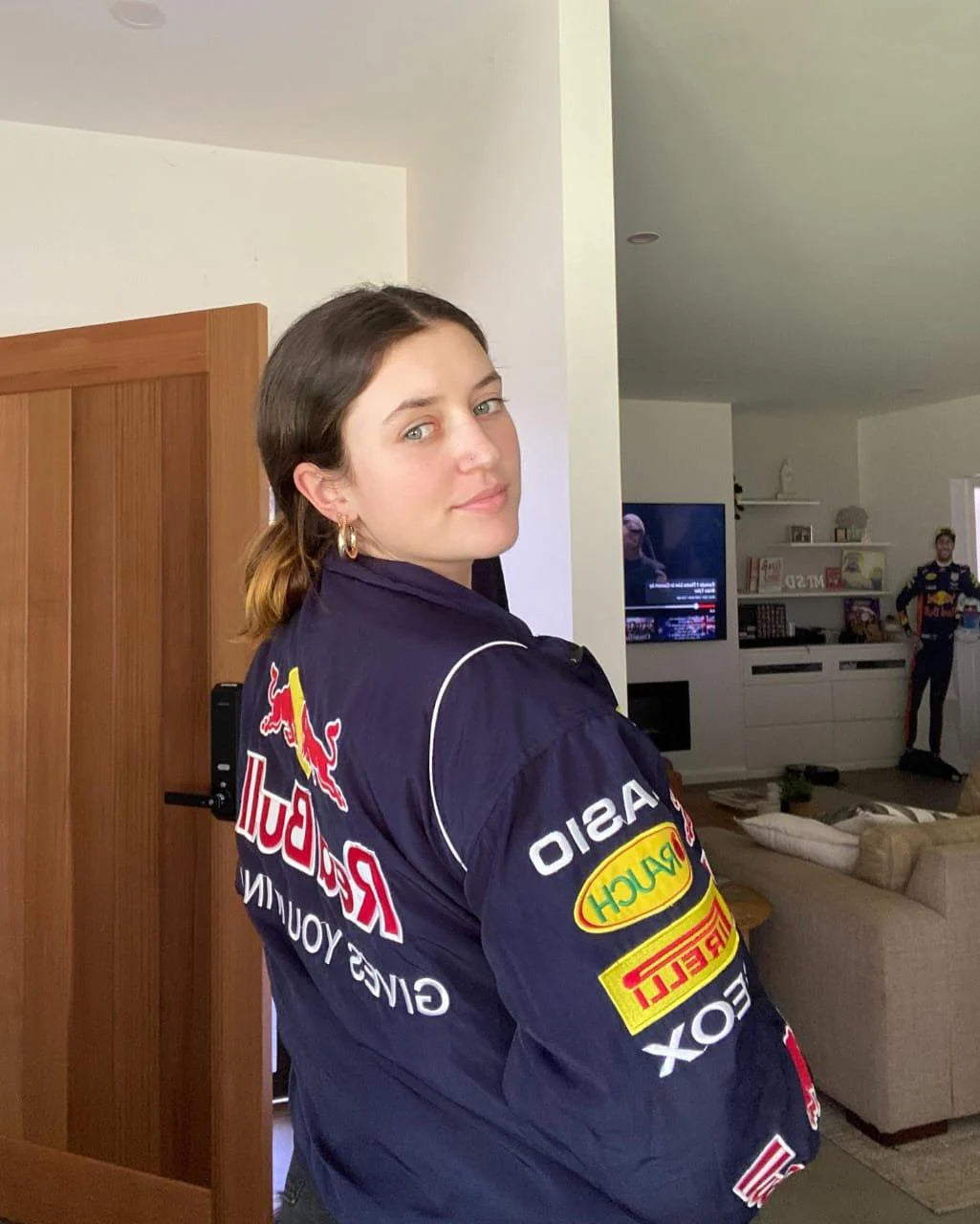 Redbull Racing Embroidery Motorsports Jacket - Stylish Motorsport Apparel