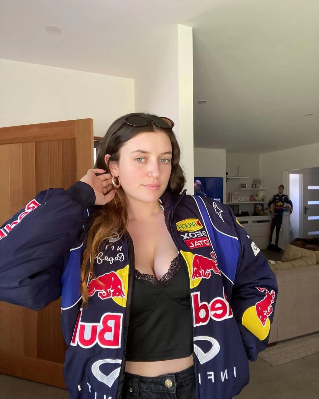Redbull Racing Embroidery Motorsports Jacket - Stylish Motorsport Apparel