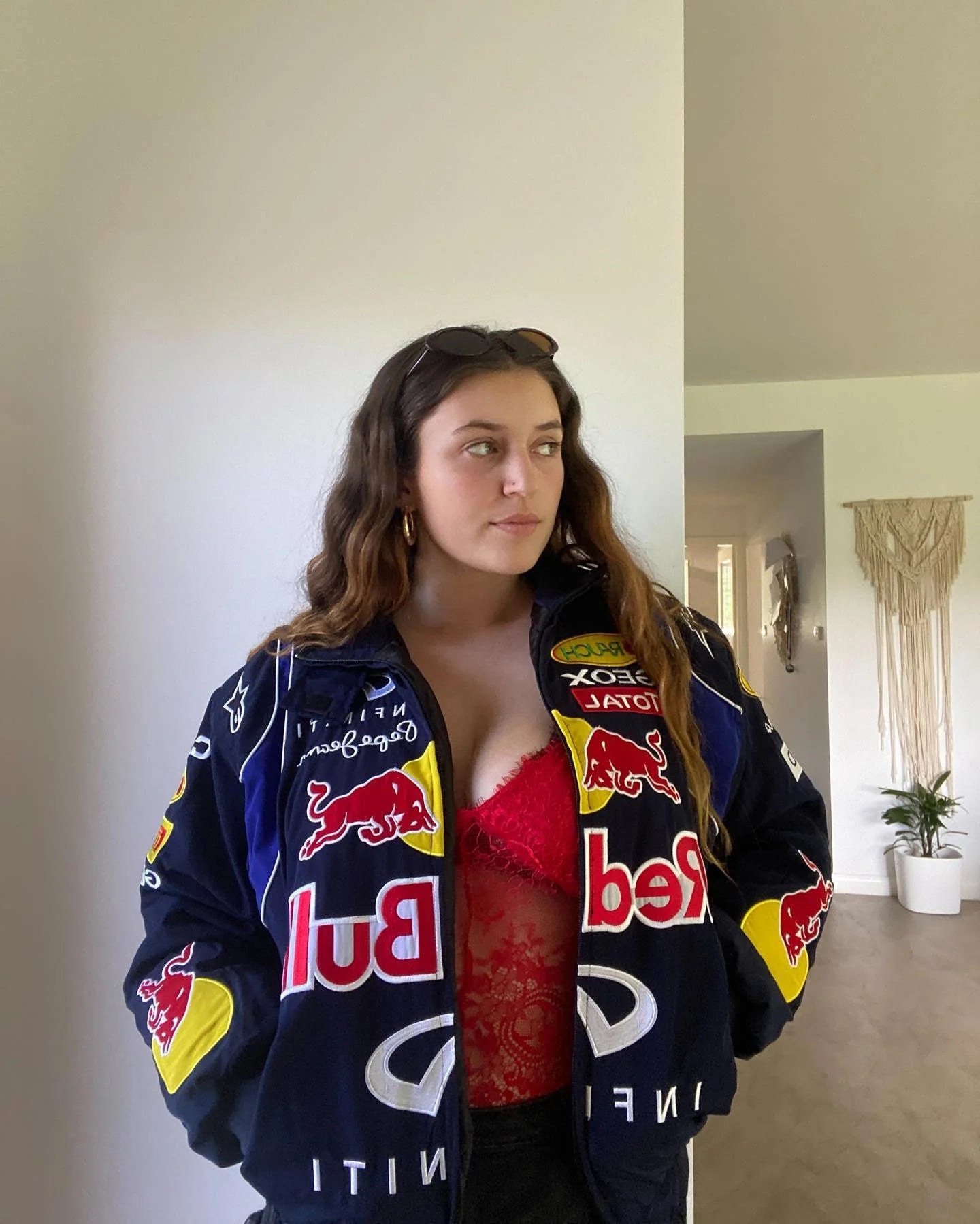 Redbull Racing Embroidery Motorsports Jacket - Stylish Motorsport Apparel