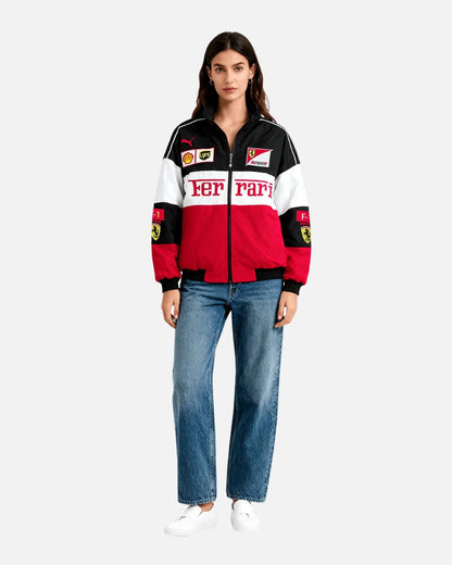 Trio Ferrari Vintage Racing Jacket – Premium Retro Motorsport Outerwear