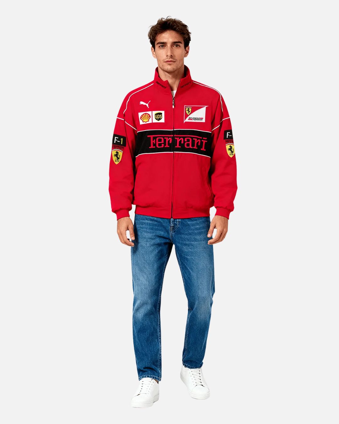 Red F1 Ferrari Scuderia Vintage Edition Jacket – Premium Motorsport Outerwear