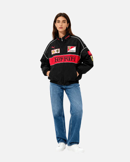 Formova Black Ferrari Scuderia Jacket – Premium Motorsport Performance Outerwear