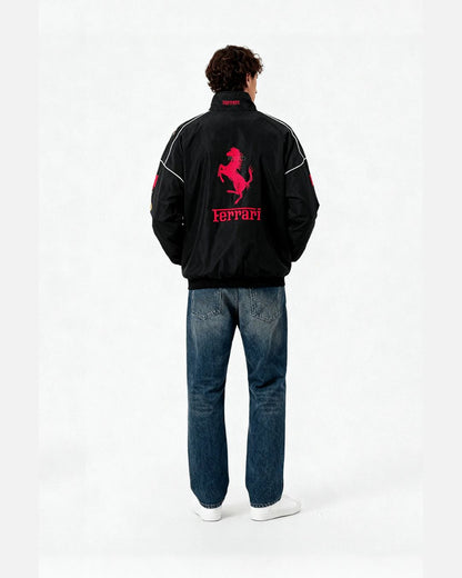 Formova Black Ferrari Scuderia Jacket – Premium Motorsport Performance Outerwear