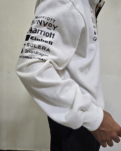 Formova AMG Petronas White Half Zip Polo Sweatshirt – Premium F1 Inspired Style