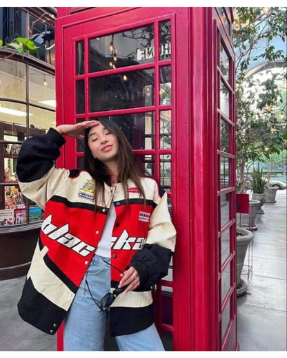BlackAir Jacket Red Beige Unisex Streetwear – Formova