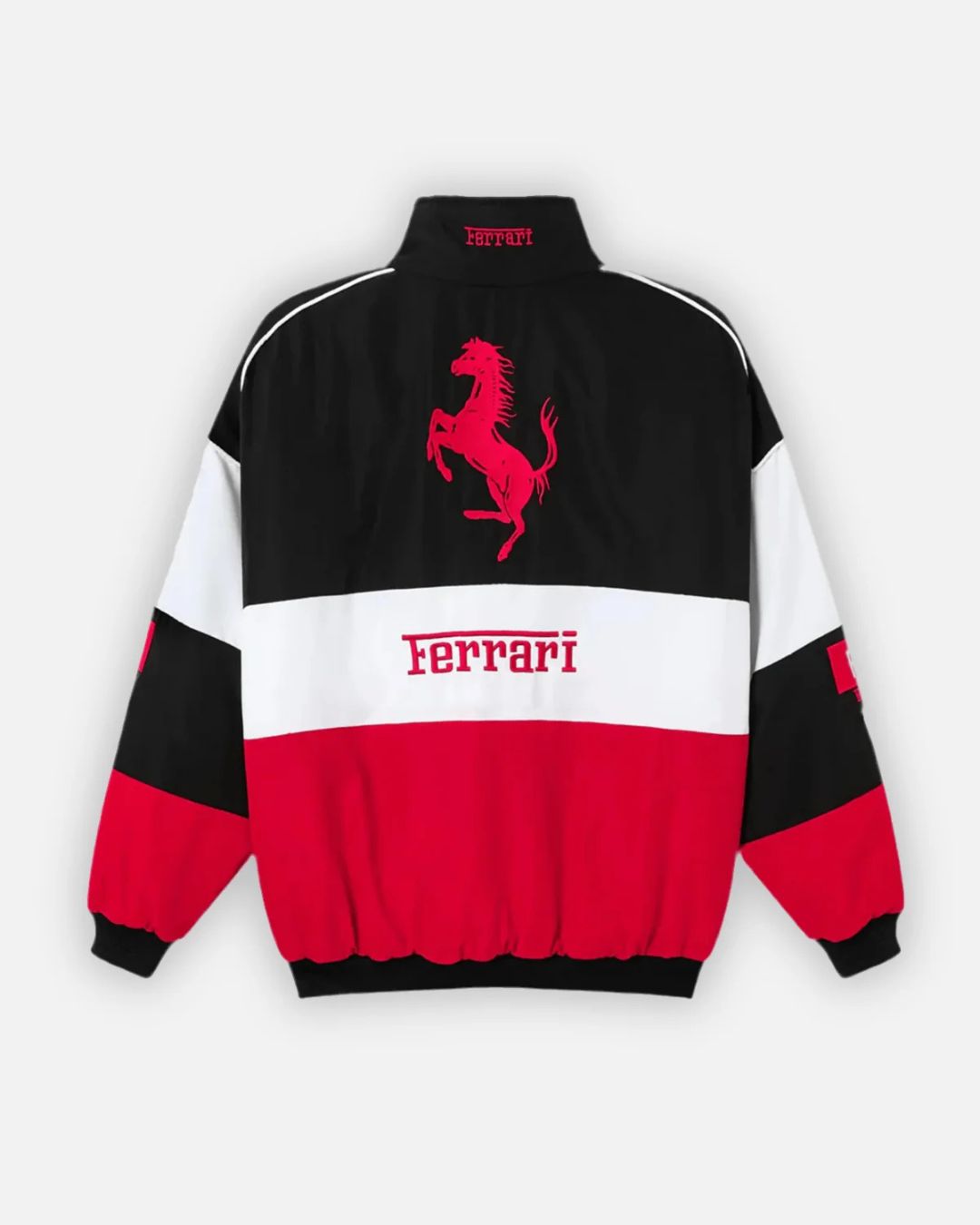 Trio Ferrari Vintage Racing Jacket – Premium Retro Motorsport Outerwear