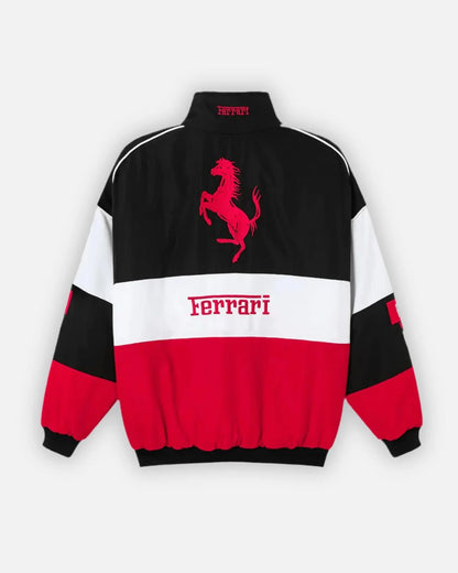 Trio Ferrari Vintage Racing Jacket – Premium Retro Motorsport Outerwear