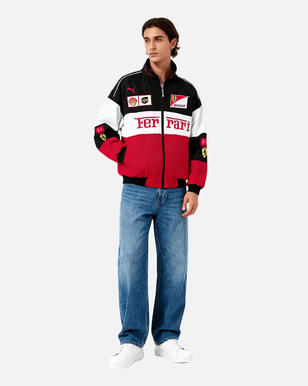 Trio Ferrari Vintage Racing Jacket – Premium Retro Motorsport Outerwear