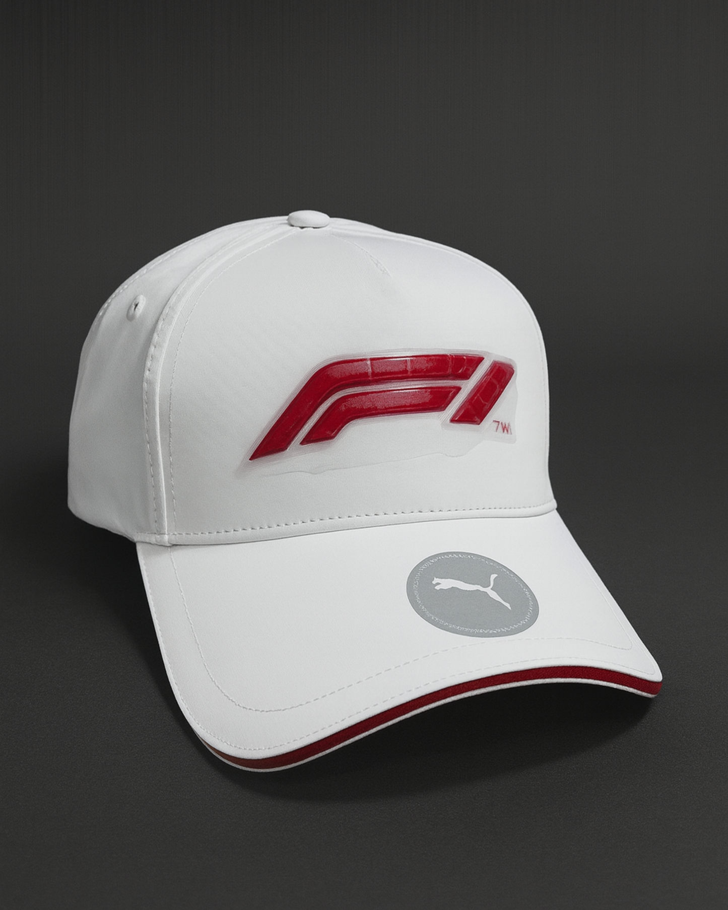 Alt Text:
White F1 classic cap by Formova with minimal design and adjustable fit