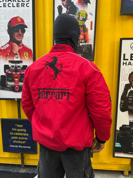 Tricolor Ferrari F1 Racing Jacket - Unisex Racing Jacket