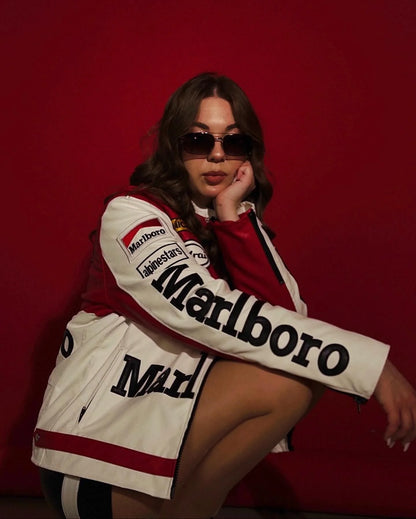 Marlboro F1 Leather Jacket - Iconic Design & Premium Quality