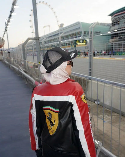 Ferrari F1 Stylish Leather Jacket - Unisex Racing Jacket
