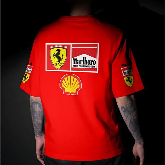 Formova Red Ferrari F1 T-Shirt – Motorsport Performance Edition
