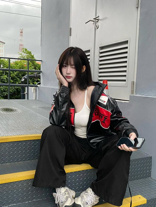 Ferrari Leather Motorsport Jacket - Motorsport Racing Jacket
