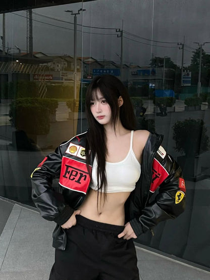 Ferrari Leather Motorsport Jacket - Motorsport Racing Jacket