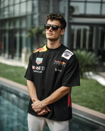 Red Bull Racing premium t-shirt by Formova featuring high-quality fabric and bold Formula 1 inspired design