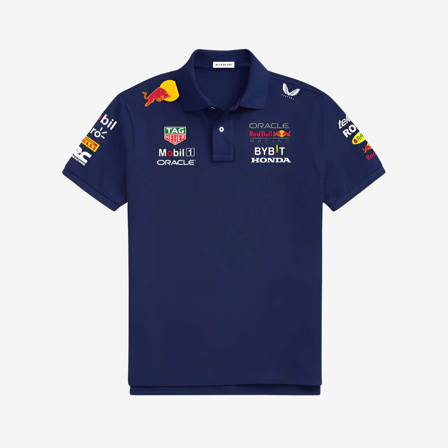 Red Bull vintage polo t-shirt with classic collar, unisex fit and premium cotton fabric by Formova