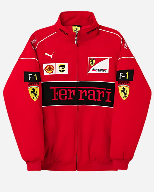 Red Ferrari F1 Racing Jacket - F1 Apparels