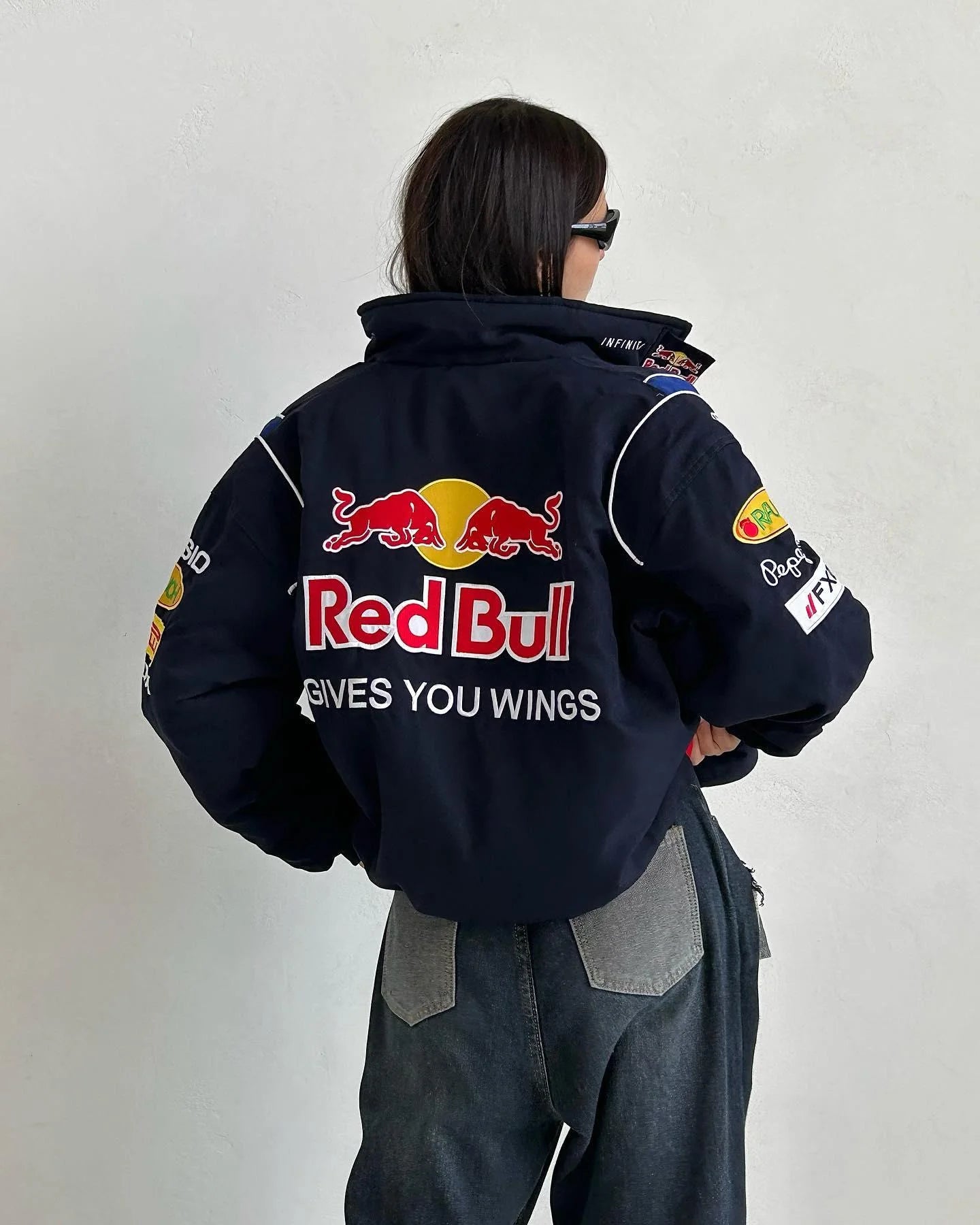 Red Bull Racing Team Jacket – Inner Puff Parachute Fabric | F1 Formova Look