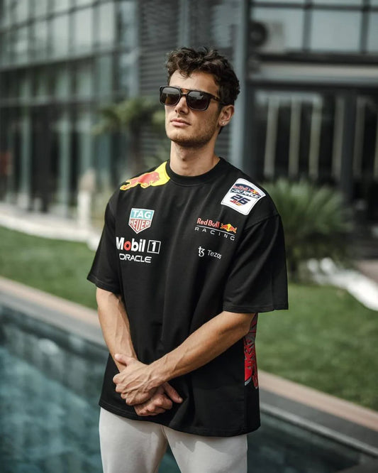 Redbull Black Racing T-shirt - Motorsport Racing T-shirt