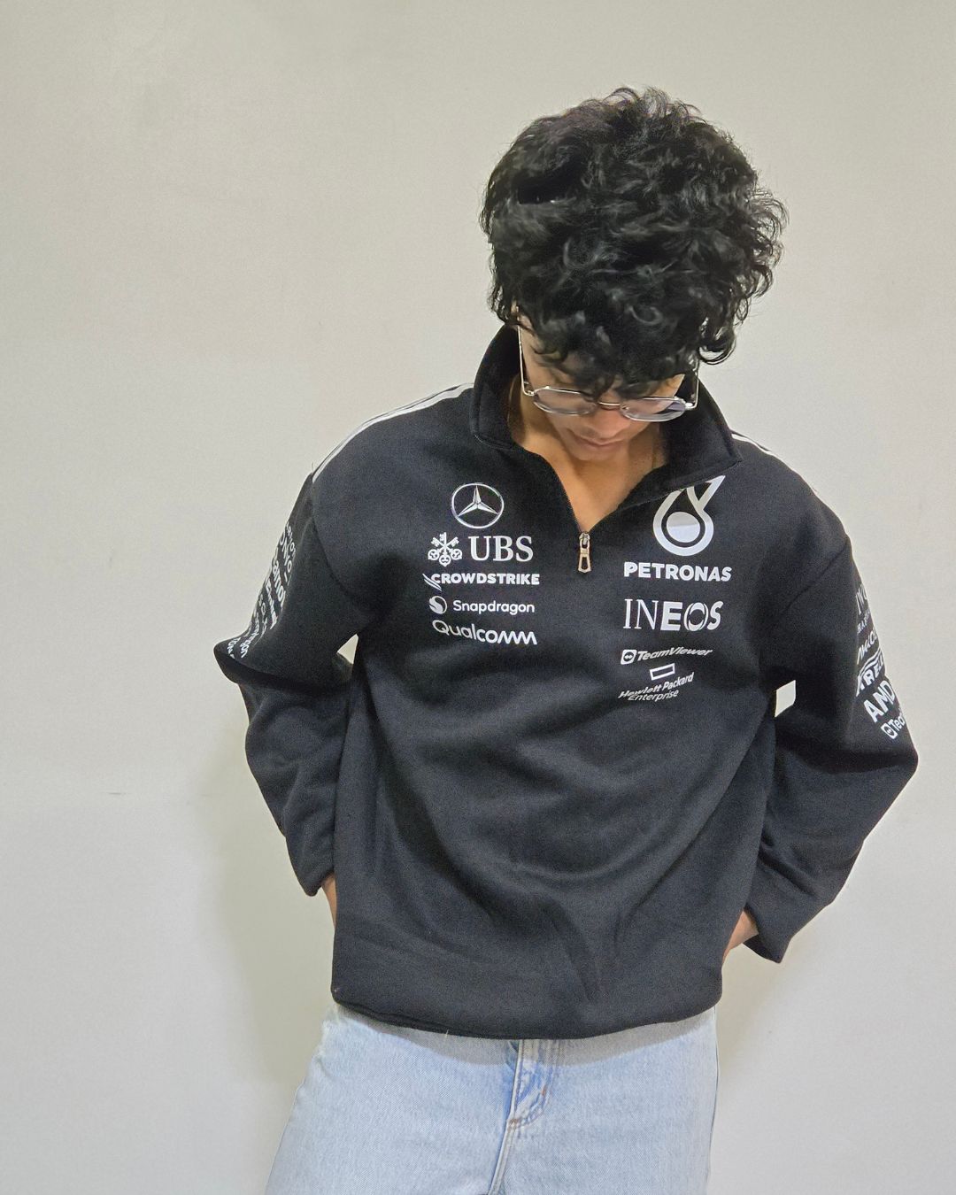 Formova AMG Petronas Half Zip Polo Sweatshirt