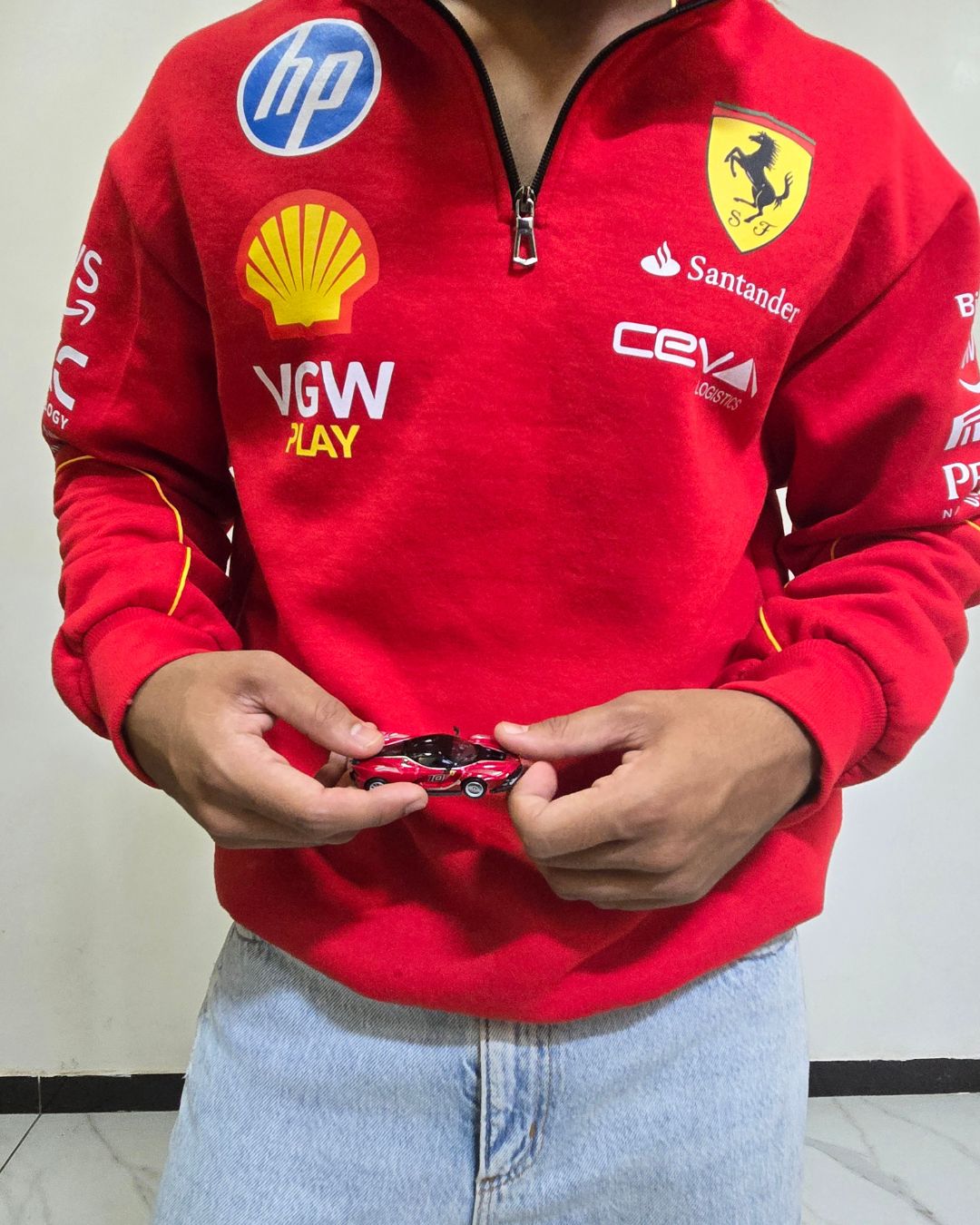 Formova F1 Scuderia Half Zip Polo Sweatshirt