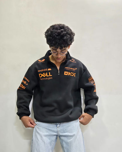 Formova McLaren Formula One half zip polo sweatshirt with sporty racing inspired design and premium material