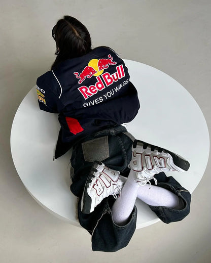 Red Bull Racing Team Jacket – Inner Puff Parachute Fabric | F1 Formova Look